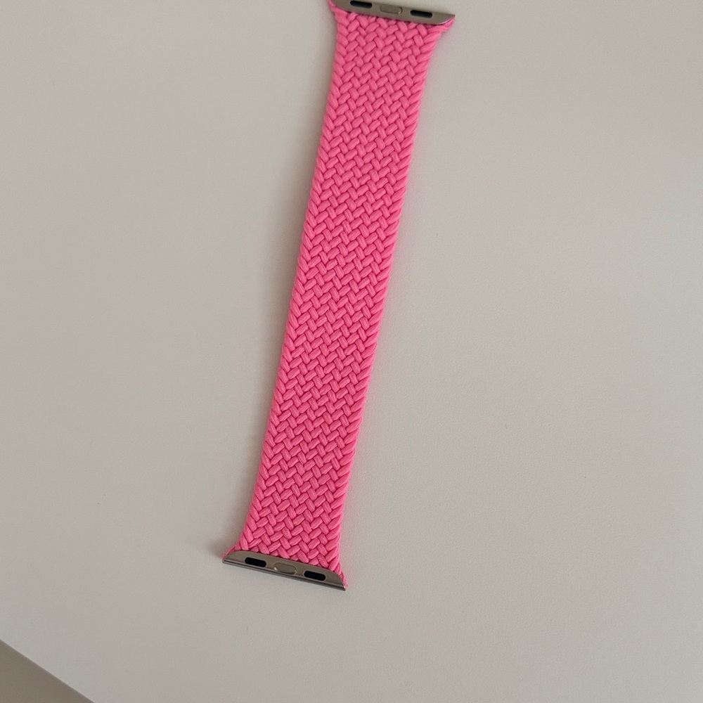 Pink Braided Watch Band Apple